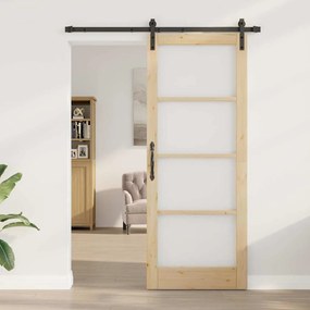 Porta Deslizante vidaXL com Conjunto de Hardware 'ORKDAL'83x211 cm
