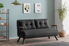 Sofá-Cama 2 Lugares Sando – Cinzento Escuro – 175 cm x 133 cm