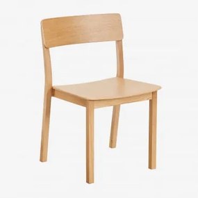 Pack De 2 Cadeiras De Jantar Em Madeira Umber Madeira Natural - Sklum
