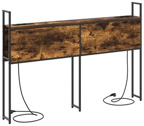 Cabeceira de armazenamento com cabeceira Carvalho fumado 140 cm
