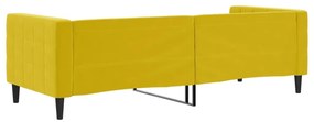 Sofá-cama 80x200 cm veludo amarelo