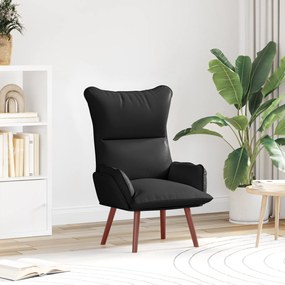 Poltrona Relaxante vidaXL Preta em Couro Sintético