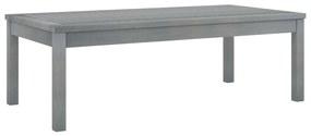 vidaXL Mesa de centro 100x50x33 cm madeira de acácia maciça cinzento