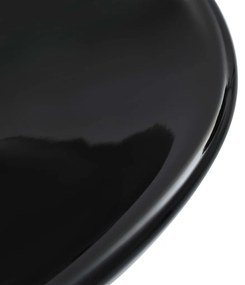 Lavatório 58,5x39x14 cm cerâmica preto
