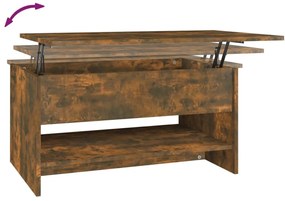 Mesa de centro 80x50x40 cm derivados de madeira carvalho fumado