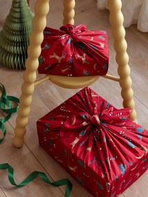 Lote de 2 furoshikis vermelho