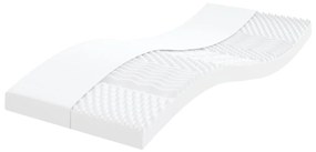 vidaXL Colchão de espuma 90x200 cm 7 zonas dureza 20 ILD branco