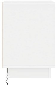 Criado-mudo com Luzes LED Branco 39x34,5x50 cm