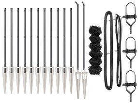 Conjunto de Postes de Cerca Cinzeto 0.4 x 25 m Aço Galvanizado
