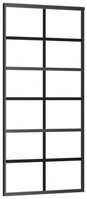 Porta deslizante c/ conj. ferragens 90x205cm vidro ESG preto