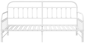 Estrutura de Daybed com Cama Auxiliar vidaXL Branca 100x200 cm Aço