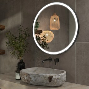 Espelho LED com moldura para casa de banho C1