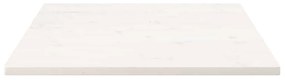 Tampo de mesa quadrado 70x70x2,5 cm pinho maciço branco