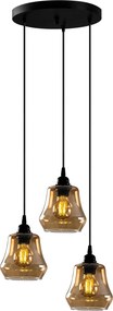Candeeiro Chandelier Gold – Preto/Dourado – 39 x 39 cm