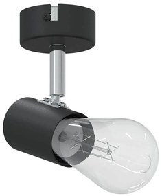 Spotlight de Teto 1 Via Ajustável Preto E27