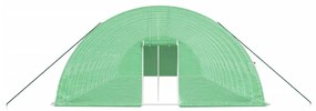 Estufa com estrutura de aço 84 m² 14x6x2,85 m verde