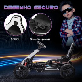 HOMCOM Go Kart Carro Elétrico para Crianças de 3 a 8 Anos Kart a Bater