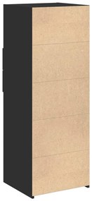 Armário alto 45x42,5x124 cm derivados de madeira preto