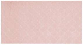 Tapete de pelo sintético de coelho rosa 80 x 150 cm GHARO Beliani
