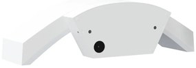 Candeeiro parede LED exterior c/ sensor alumínio fundido branco