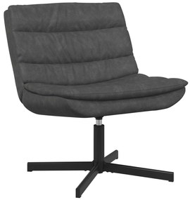 vidaXL Cadeira giratória Preto 63 x 75 x 76 cm PU Antigo