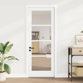 Porta Interior com Vidro "ORKDAL" Branca 78x211x4 cm