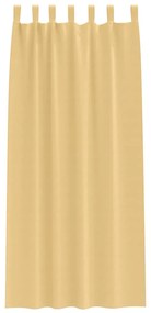 Cortinas com cortinas 2 pcs Bege 245 x 140 cm Poliéster