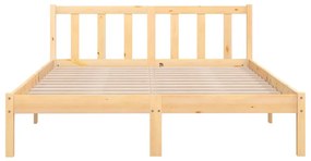 Estrutura de cama 140x200 cm pinho maciço