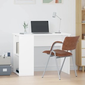 823024 vidaXL Secretária 100x55x75 cm derivados de madeira branco