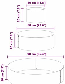 Vaso de Metal Aço/verde-azeitona Aço Ø 90 cm Modular