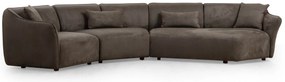 Sofá de Canto Mentis – Castanho – 360x108x79 cm