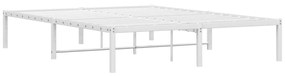 Estrutura de cama 140x200 cm metal branco