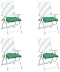 Almofadões de cadeira 4 pcs 40x40x7 cm tecido oxford verde
