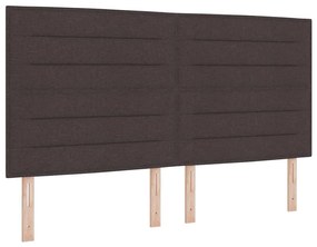 Cabeceira Design Linhas Castanho Escuro 180 cm Tecido
