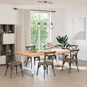 Pés para mesa de jantar , 2 peças, 90x (72-73) cm, branco, aço