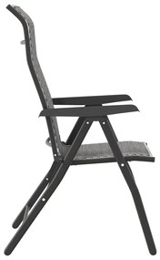 Cadeiras de jardim dobráveis 8 pcs vime PE cinzento