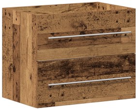 Gabinete para Pia de Casa de Banho com Pia Embutida Madeira Antiga Mad