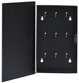 Chaveiro com quadro magnético 30x20x4 cm preto
