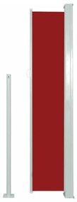 Toldo lateral retrátil para pátio 160x500 cm vermelho
