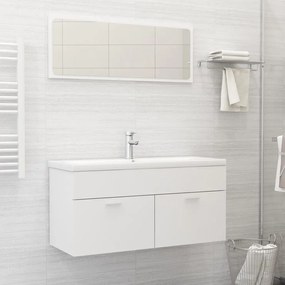 vidaXL Conjunto de móveis de casa de banho contraplacado branco