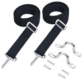 vidaXL Alças superiores para bimini 2 pcs tecido e aço inoxidável