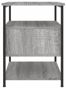 Mesa de cabeceira 40x42x56 cm derivados madeira cinzento sonoma