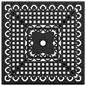 Mesa de jardim 80x80x75 cm alumínio fundido preto