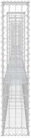 Cesto gabião em forma de U c/ 8 postes 860x20x100 cm ferro