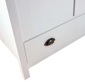 Roupeiro 2 portas Hill 89x50x170 cm pinho maciço branco