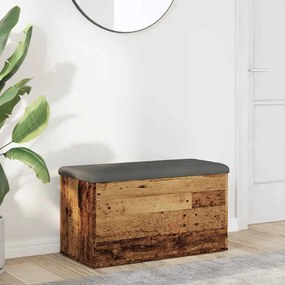 vidaXL Banco de arrumação 82x42x45 cm derivados madeira madeira velha
