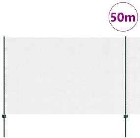 Cerca de Arame Soldado com 22 Postes U Verde 1,5x50 m Aço