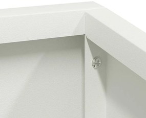 Vaso de Plástico Branco Plástico Médio Inserções Decorativas