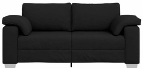 Sofá Loveseat Preto - 140 cm em Tecido