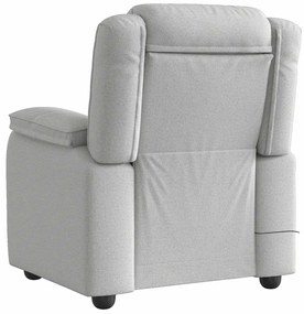 Cadeira de massagem reclinável tecido cinzento